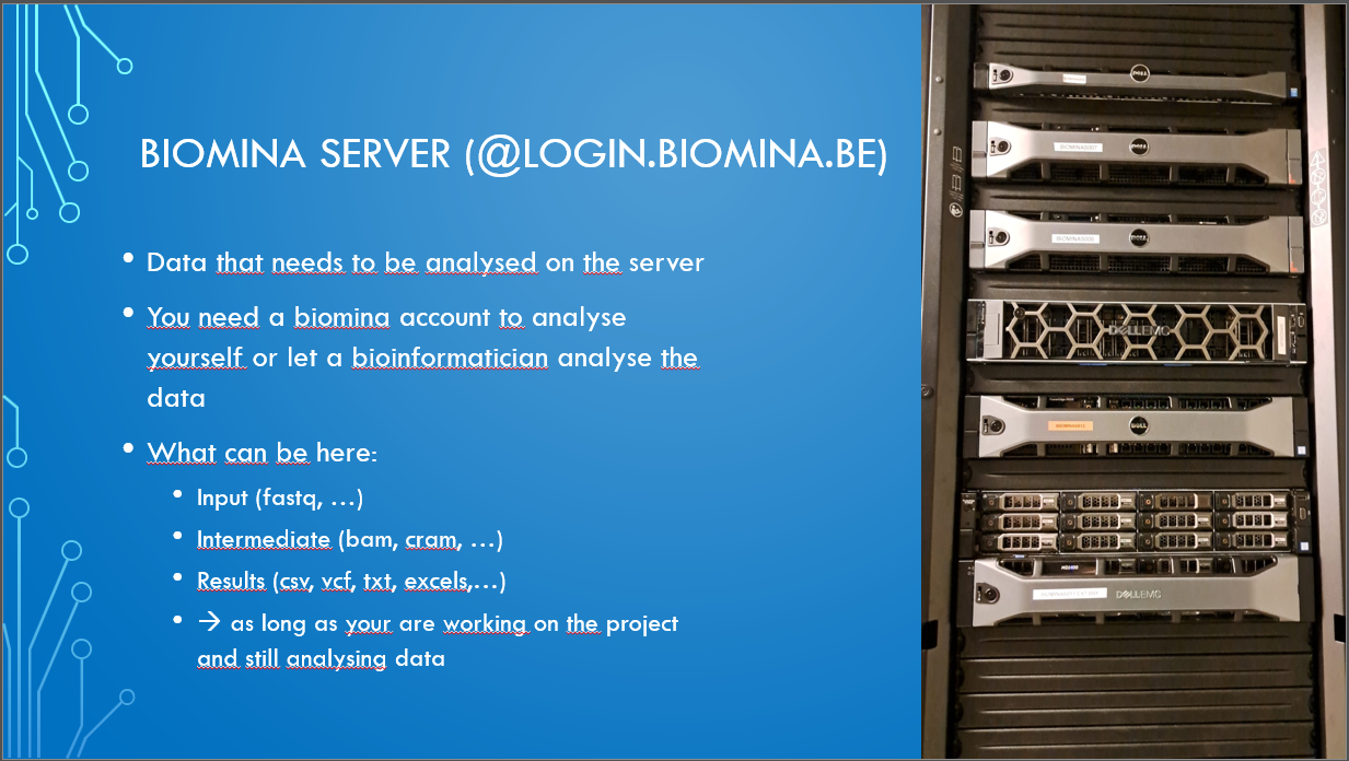 Biomina server DO's and DON'ts